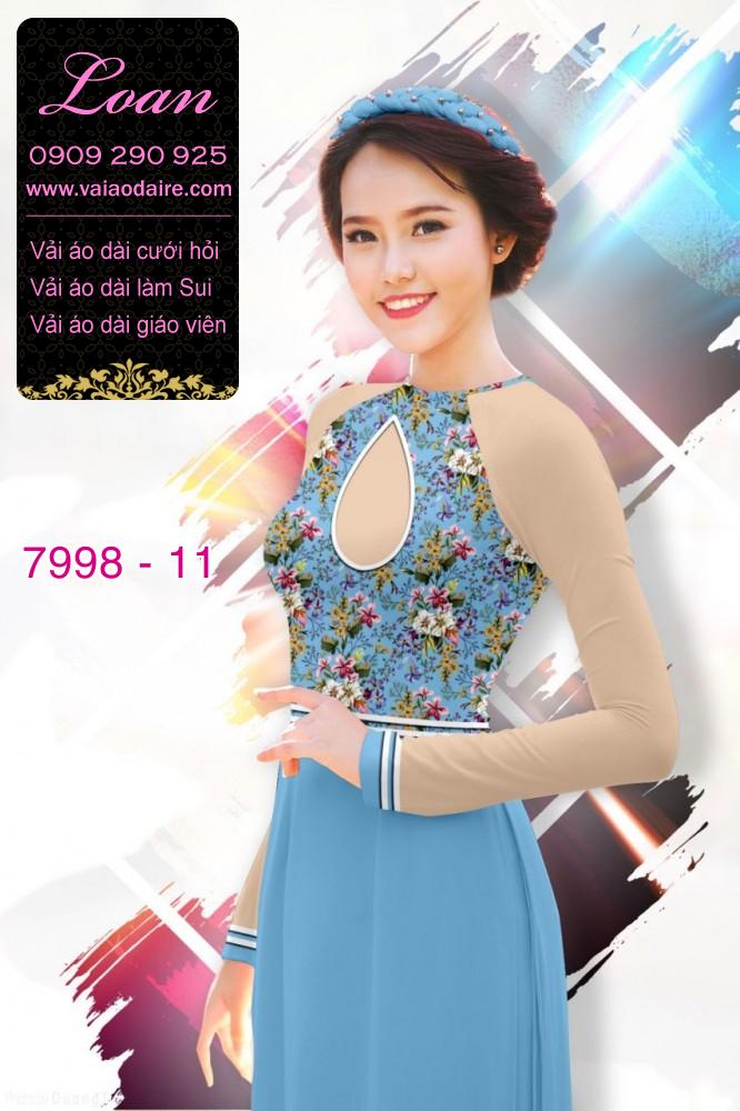 Vải áo dài hoa nhí