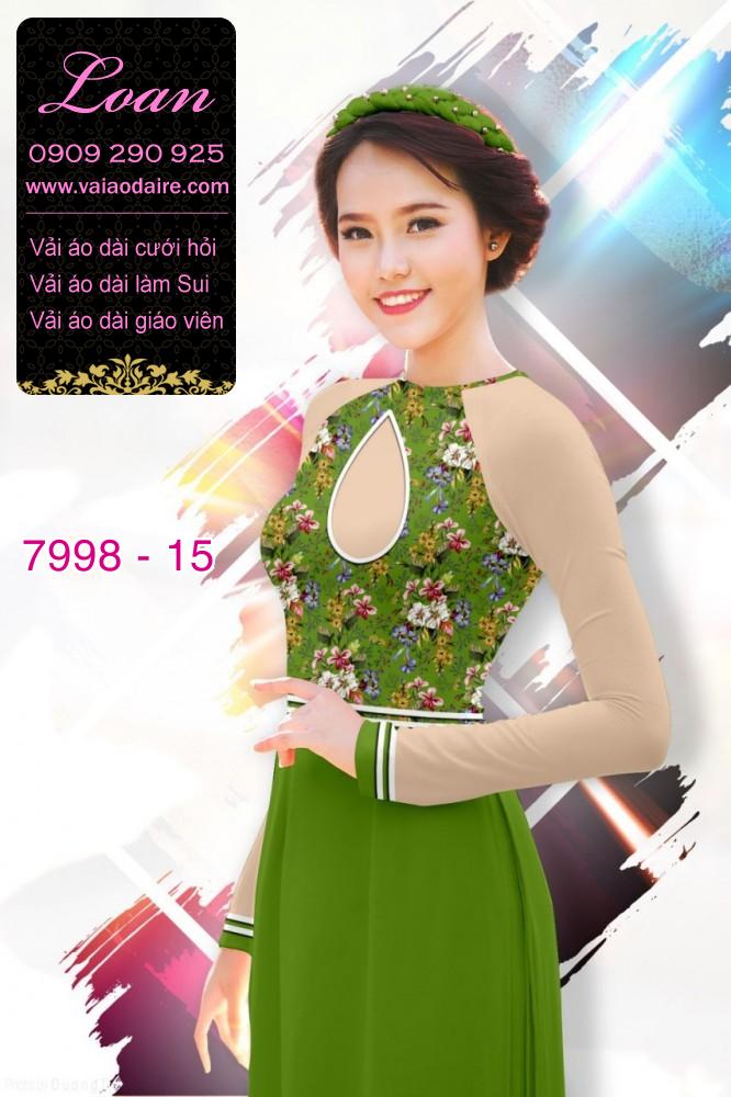 Vải áo dài hoa nhí