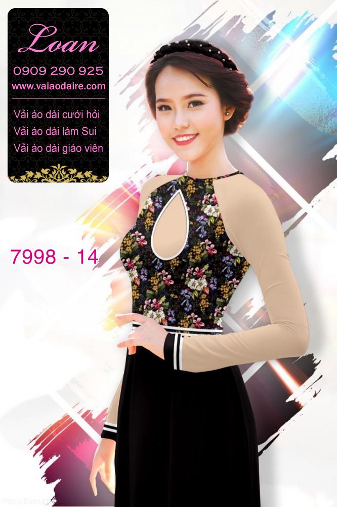 Vải áo dài hoa nhí