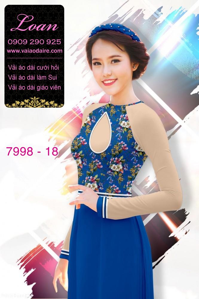 Vải áo dài hoa nhí