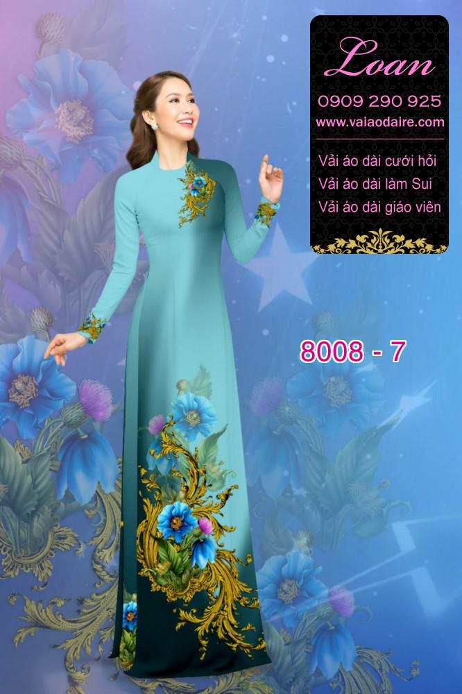 Vải áo dài hoa trên dưới Vải áo dài hoa trên dưới