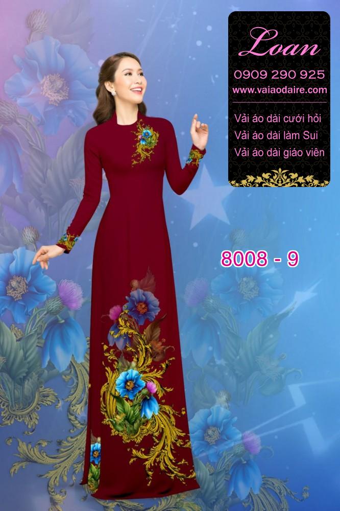 Vải áo dài hoa trên dưới Vải áo dài hoa trên dưới
