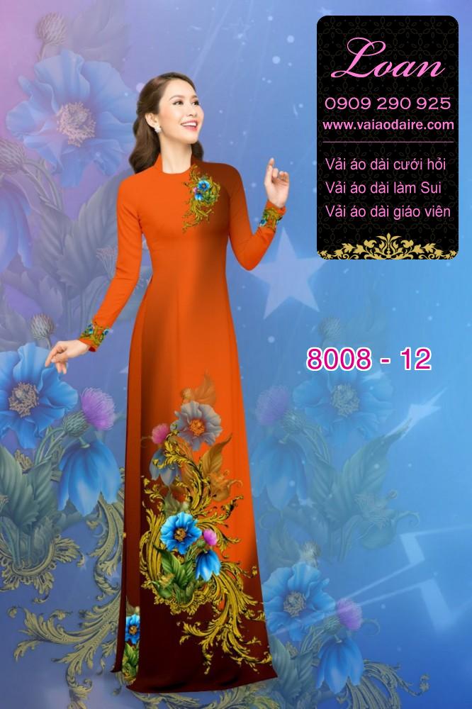 Vải áo dài hoa trên dưới Vải áo dài hoa trên dưới