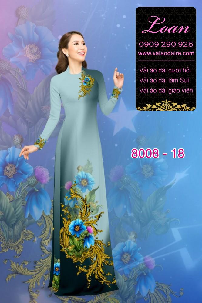 Vải áo dài hoa trên dưới Vải áo dài hoa trên dưới