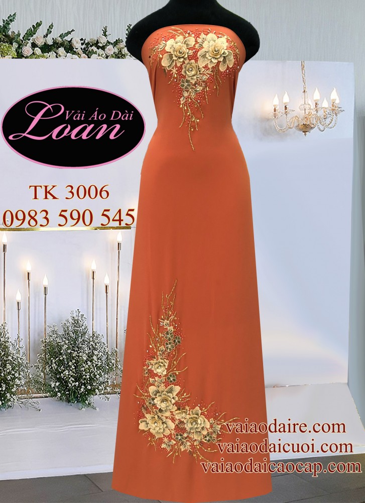 Vải áo dài kết hoa