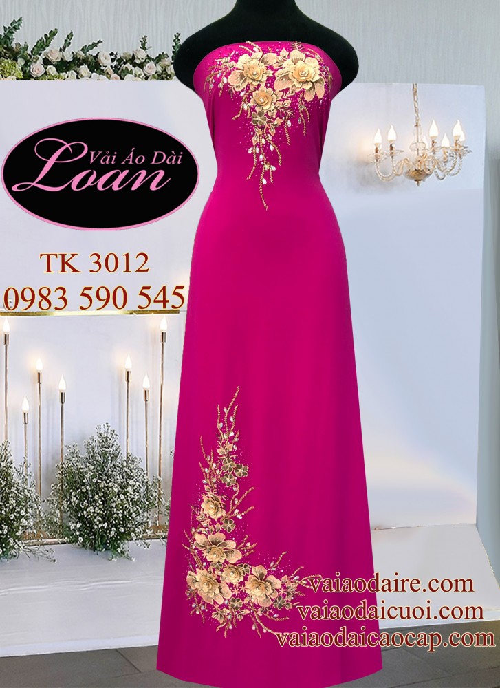 Vải áo dài kết hoa