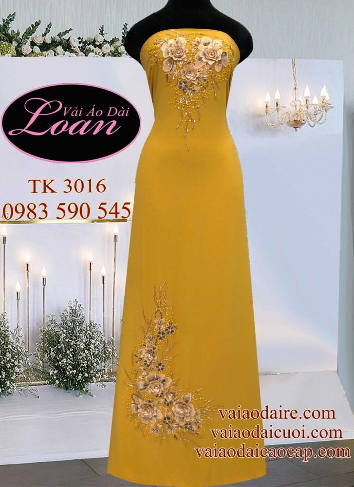 Vải áo dài kết hoa