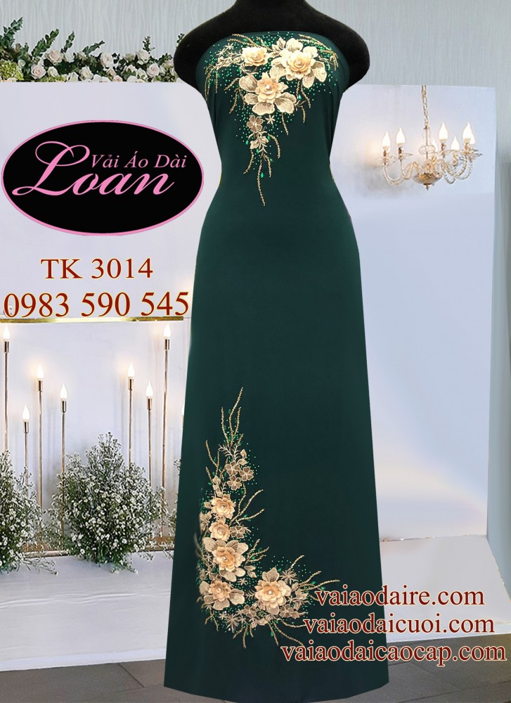 Vải áo dài kết hoa