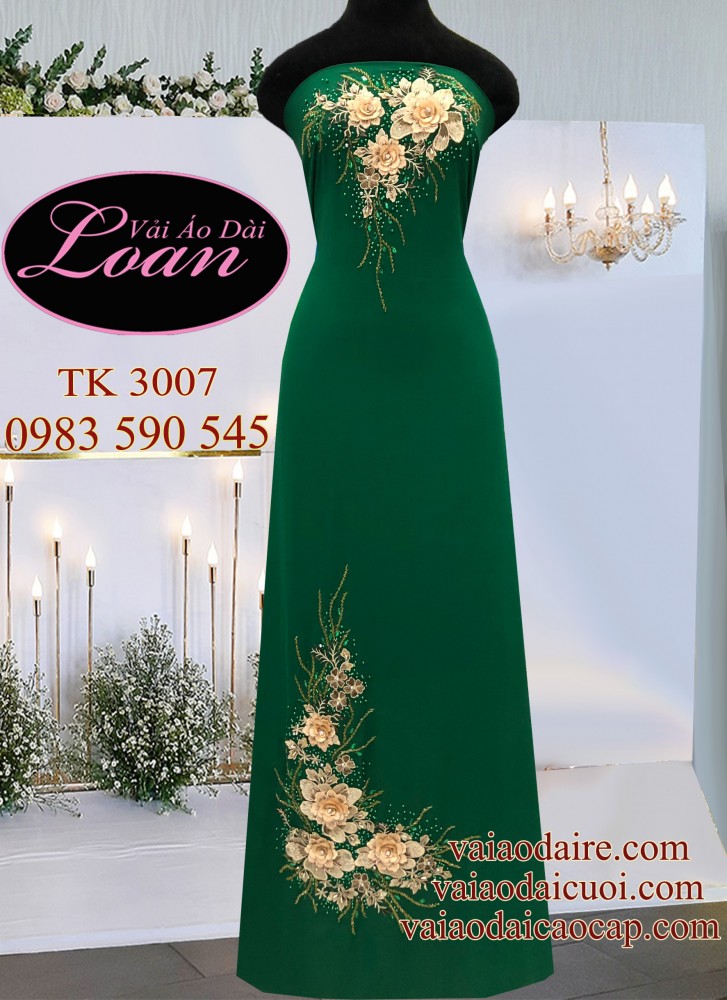 Vải áo dài kết hoa