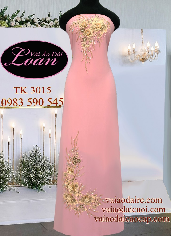 Vải áo dài kết hoa