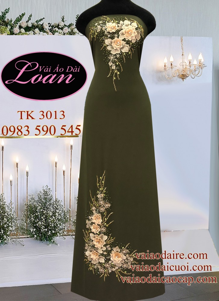 Vải áo dài kết hoa