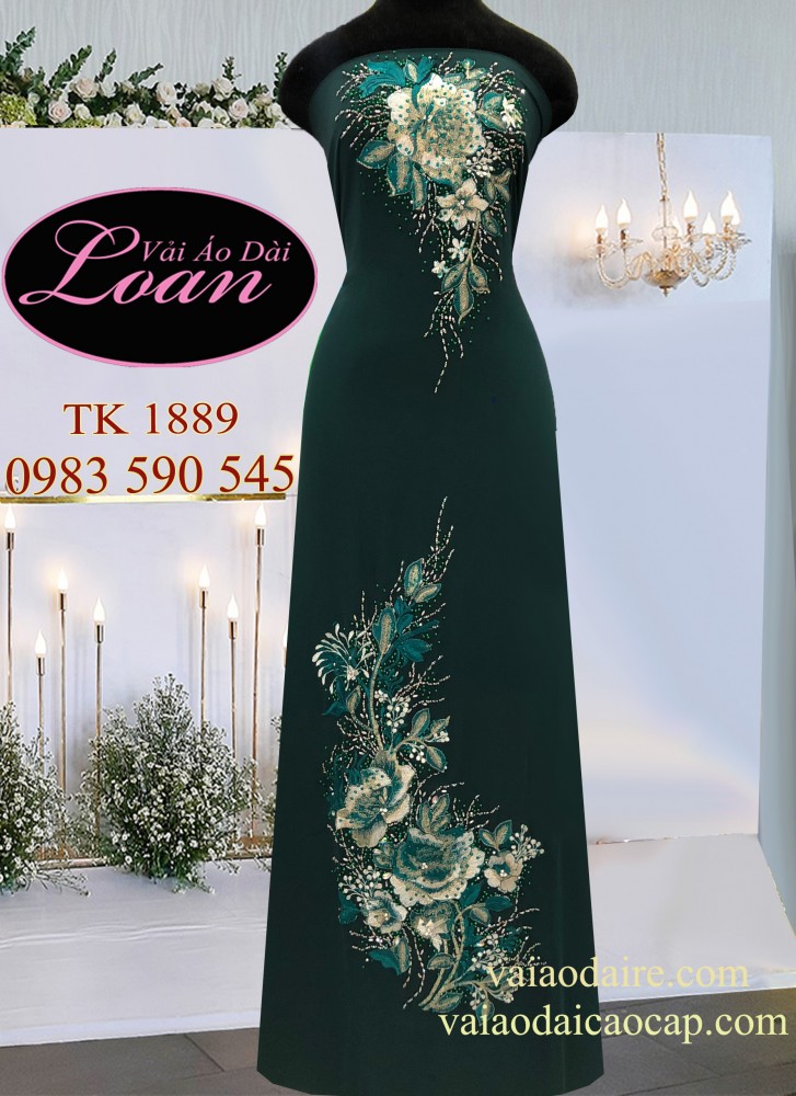 Vải áo dài kết hoa