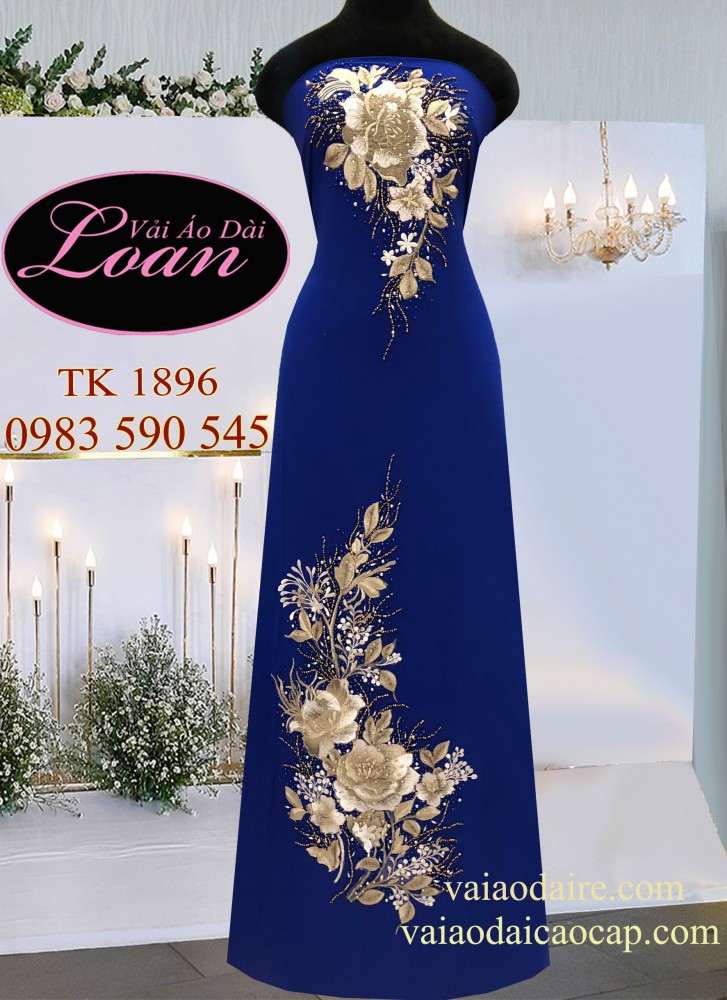 Vải áo dài kết hoa