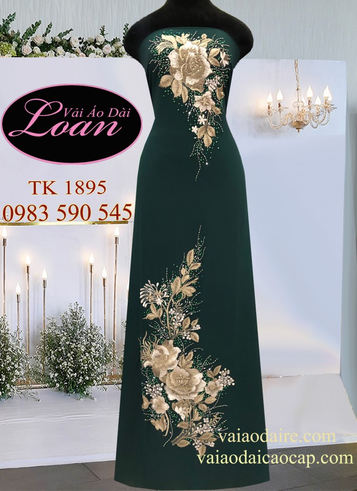 Vải áo dài kết hoa