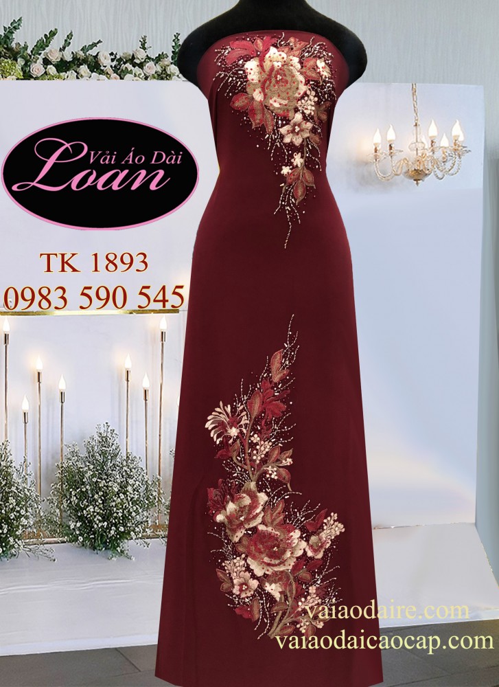 Vải áo dài kết hoa