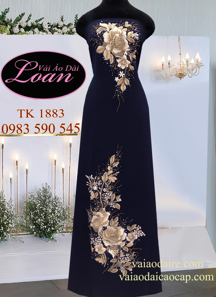 Vải áo dài kết hoa