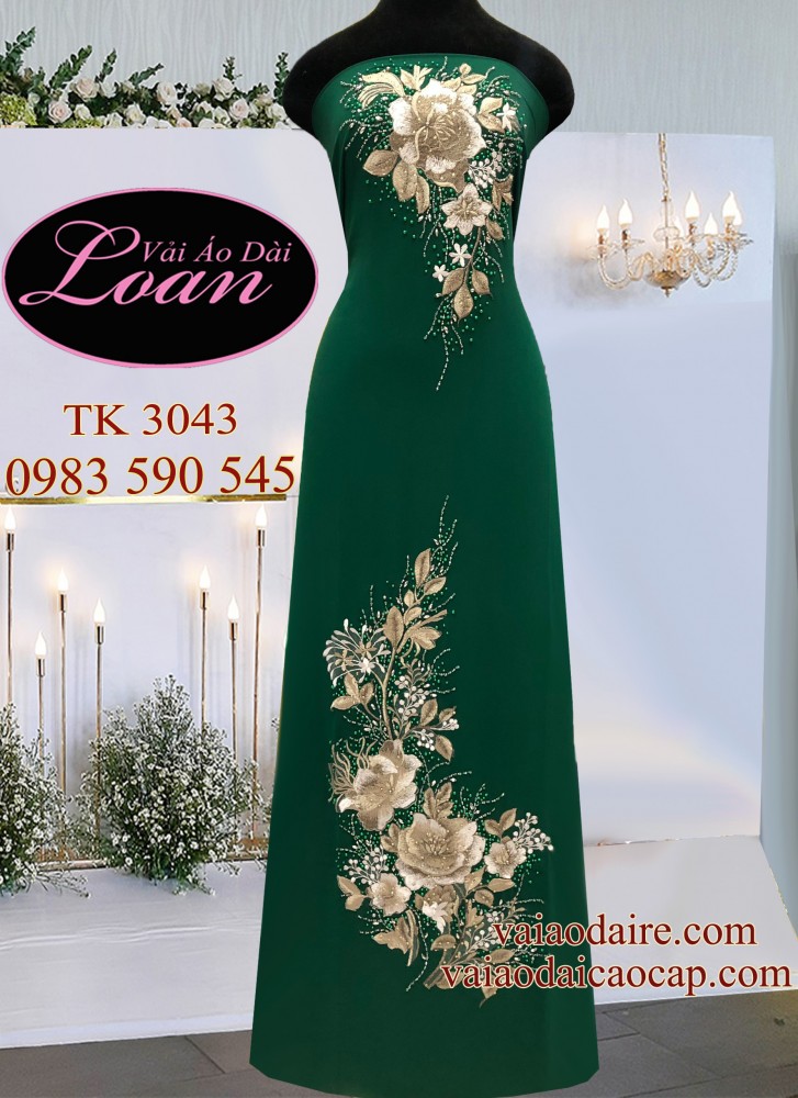 Vải áo dài kết hoa