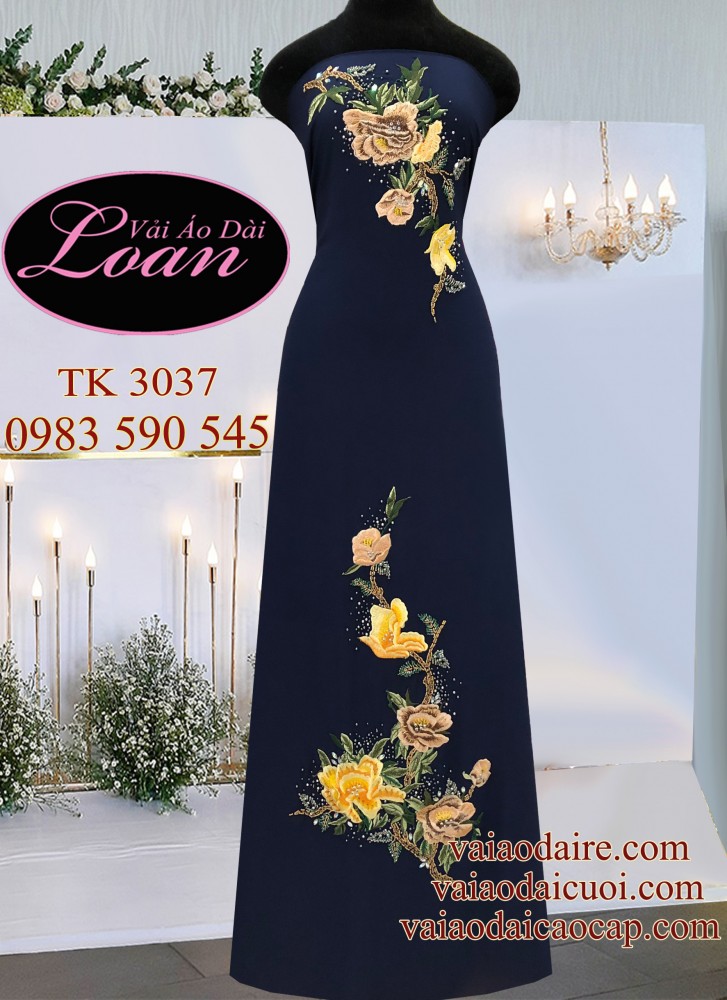 Vải áo dài kết hoa