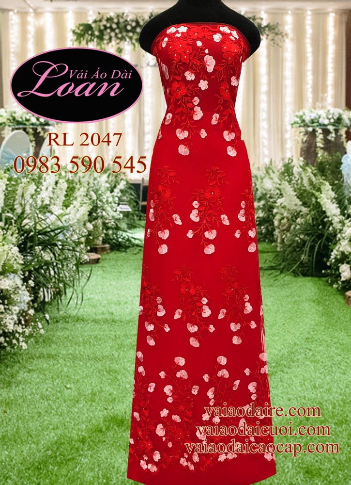 Vải áo dài ren cô dâu