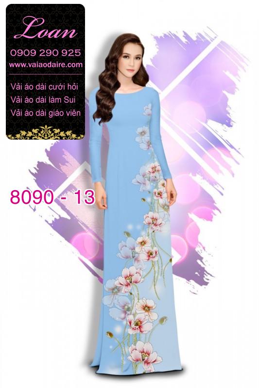 Vải áo dài hoa chạy dọc Vải áo dài hoa chạy dọc