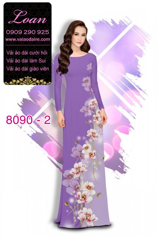 Vải áo dài hoa chạy dọc Vải áo dài hoa chạy dọc