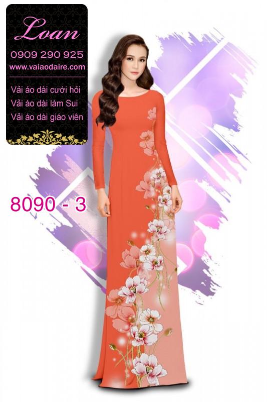Vải áo dài hoa chạy dọc Vải áo dài hoa chạy dọc