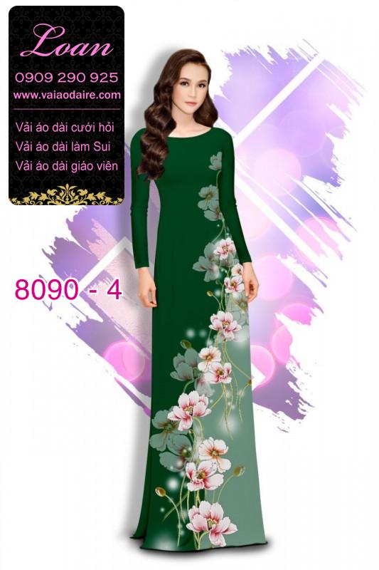 Vải áo dài hoa chạy dọc Vải áo dài hoa chạy dọc