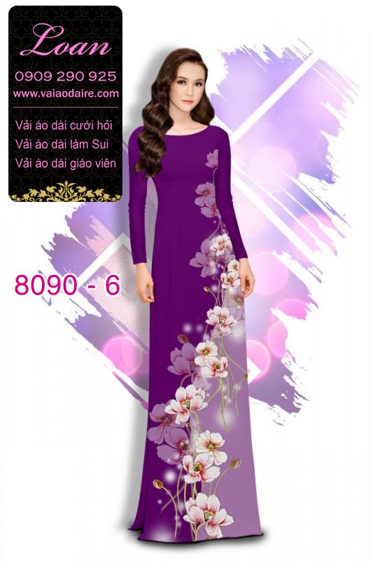Vải áo dài hoa chạy dọc Vải áo dài hoa chạy dọc