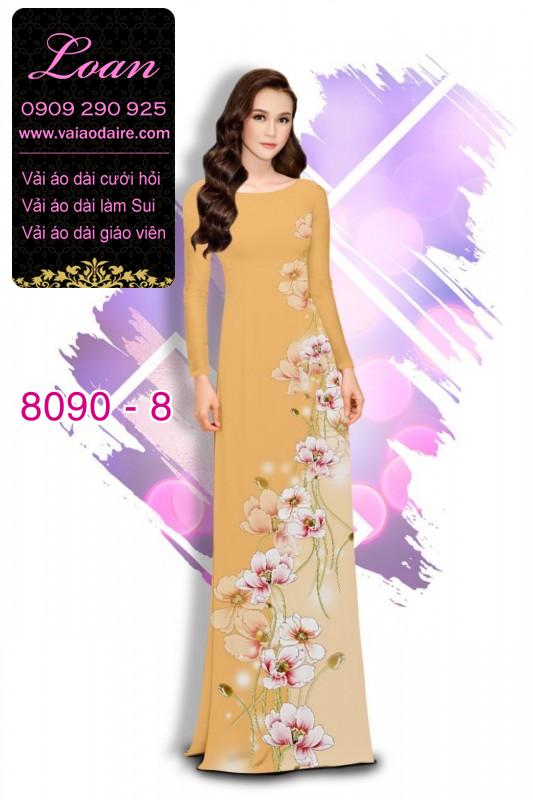 Vải áo dài hoa chạy dọc Vải áo dài hoa chạy dọc
