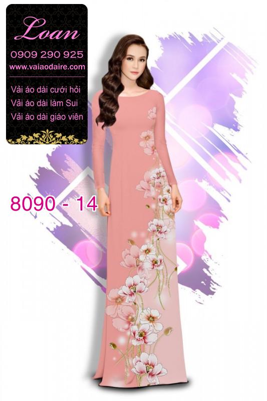 Vải áo dài hoa chạy dọc Vải áo dài hoa chạy dọc