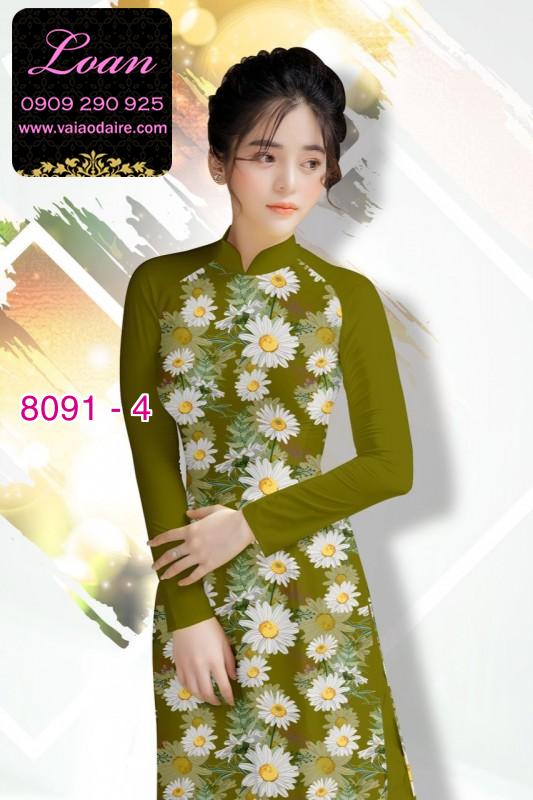 Vải áo dài hoa nhí Vải áo dài hoa nhí