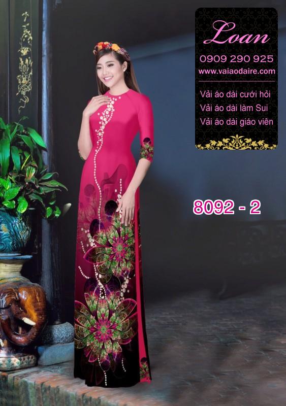 Vải áo dài hoa 3D