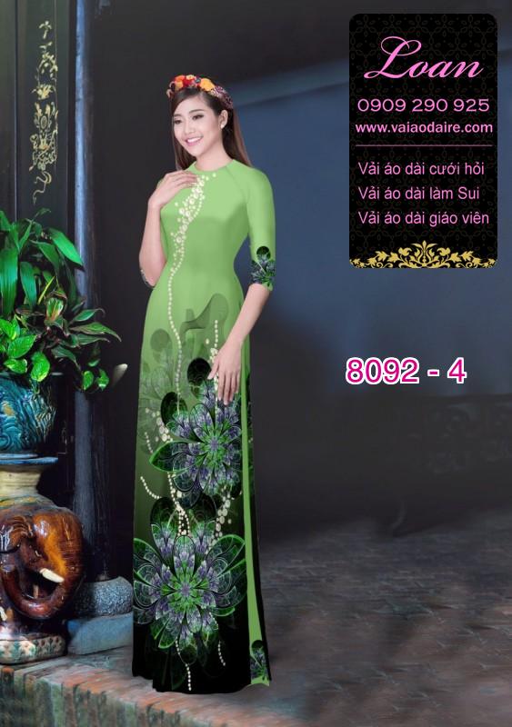 Vải áo dài hoa 3D