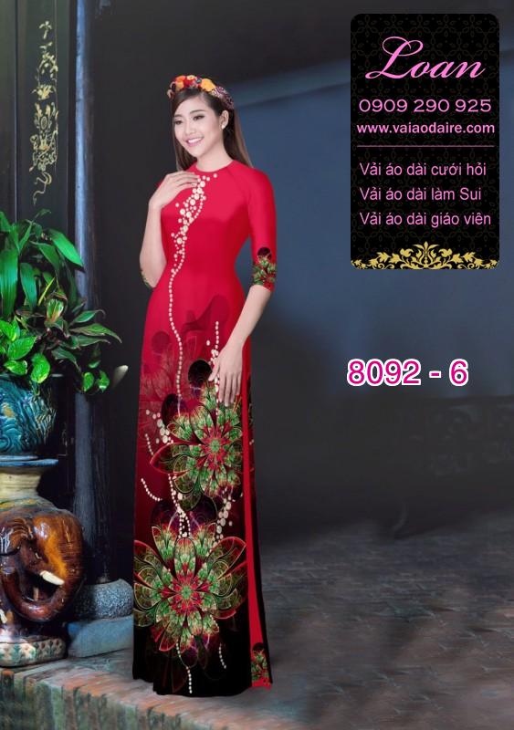 Vải áo dài hoa 3D
