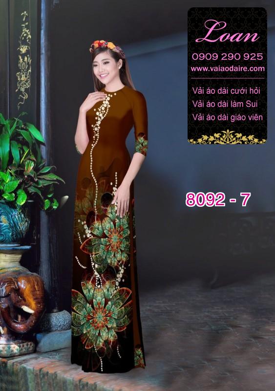 Vải áo dài hoa 3D