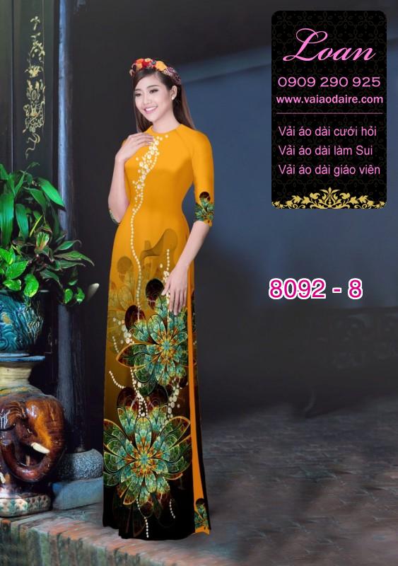 Vải áo dài hoa 3D
