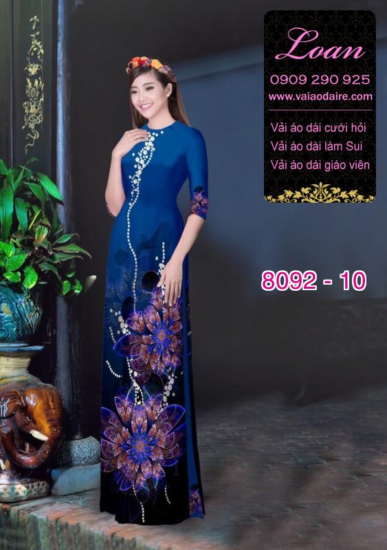 Vải áo dài hoa 3D