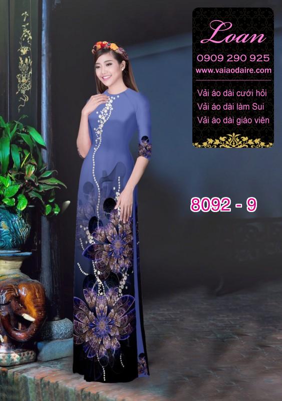 Vải áo dài hoa 3D