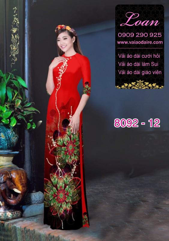 Vải áo dài hoa 3D