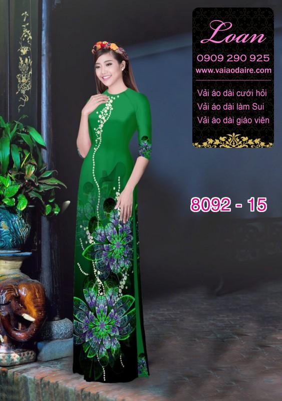 Vải áo dài hoa 3D