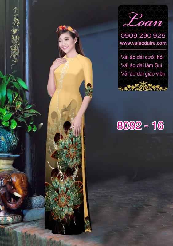 Vải áo dài hoa 3D