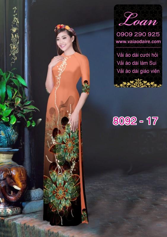 Vải áo dài hoa 3D