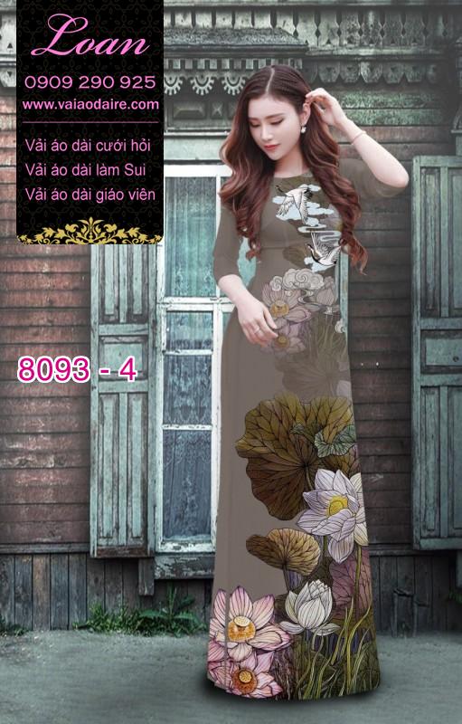 Vải áo dài hoa Sen