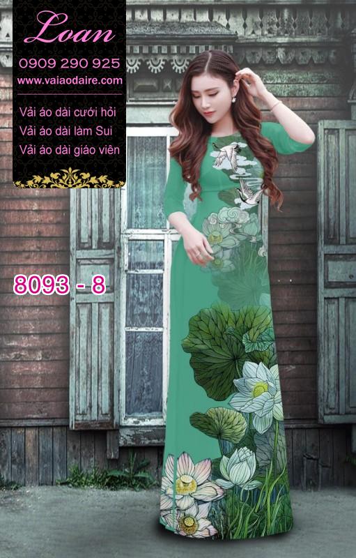 Vải áo dài hoa Sen