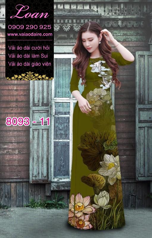 Vải áo dài hoa Sen