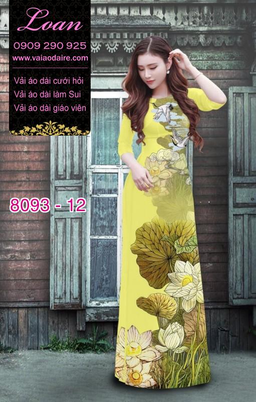 Vải áo dài hoa Sen