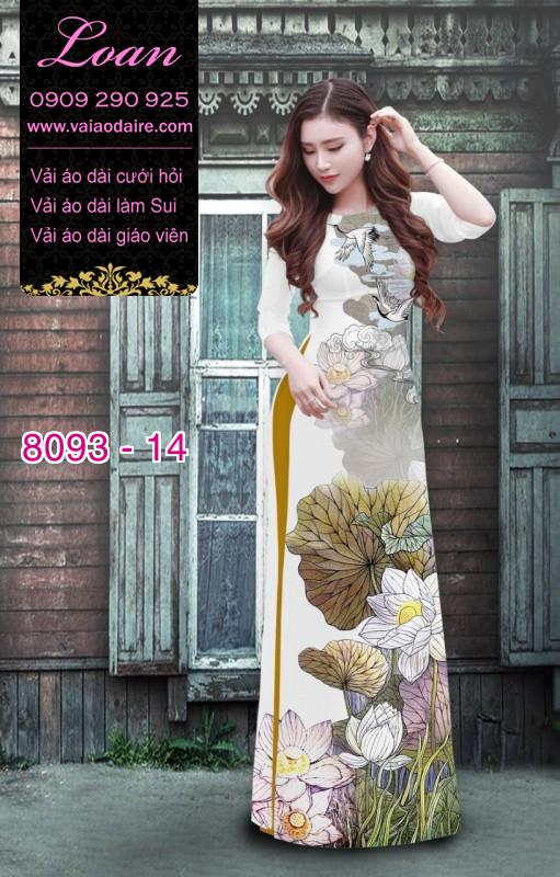 Vải áo dài hoa Sen