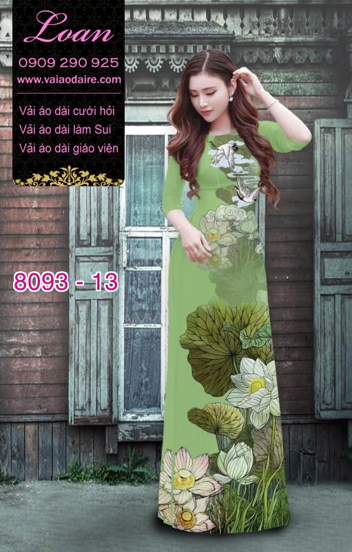 Vải áo dài hoa Sen