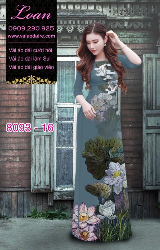 Vải áo dài hoa Sen