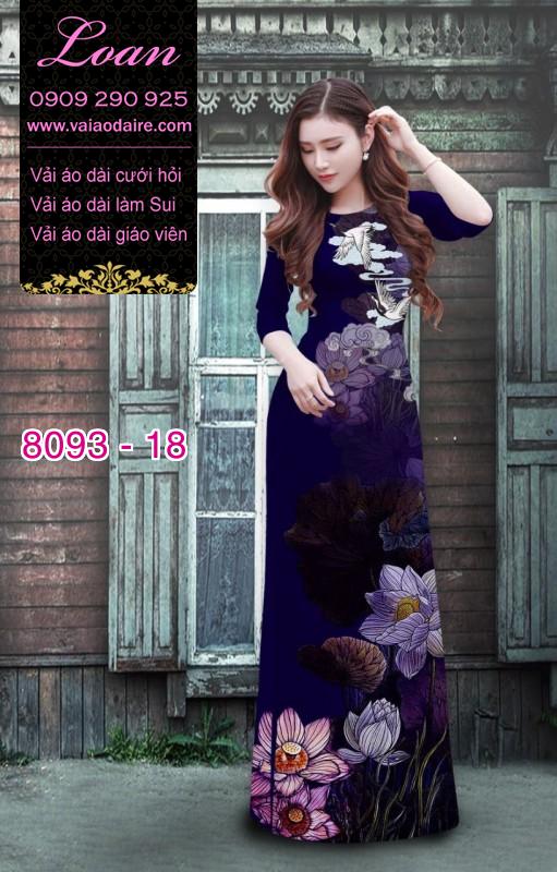 Vải áo dài hoa Sen